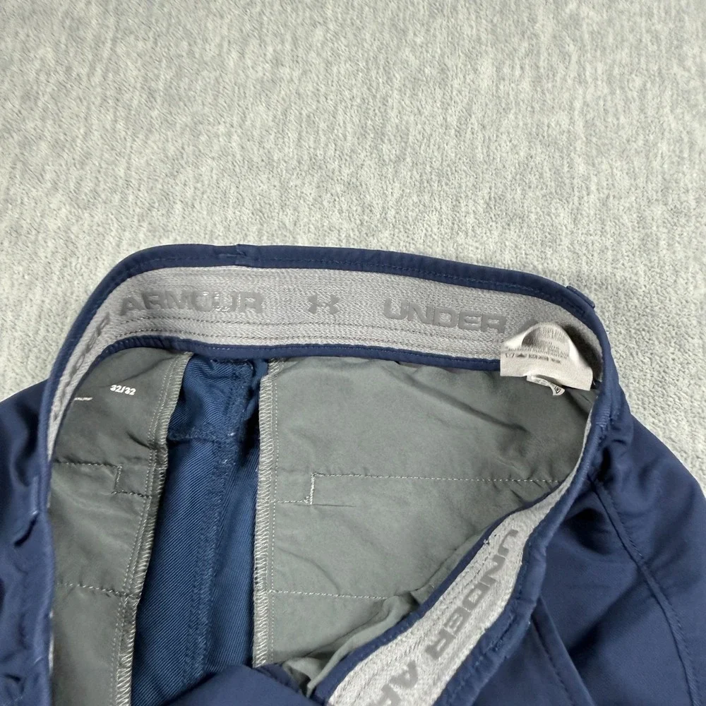 Under Armour Golf Pants Men 32x32 Navy Blue Straight Chino Performance Activewea